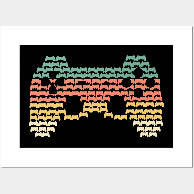 Gaming Controller retro Style Wall Art by HBfunshirts